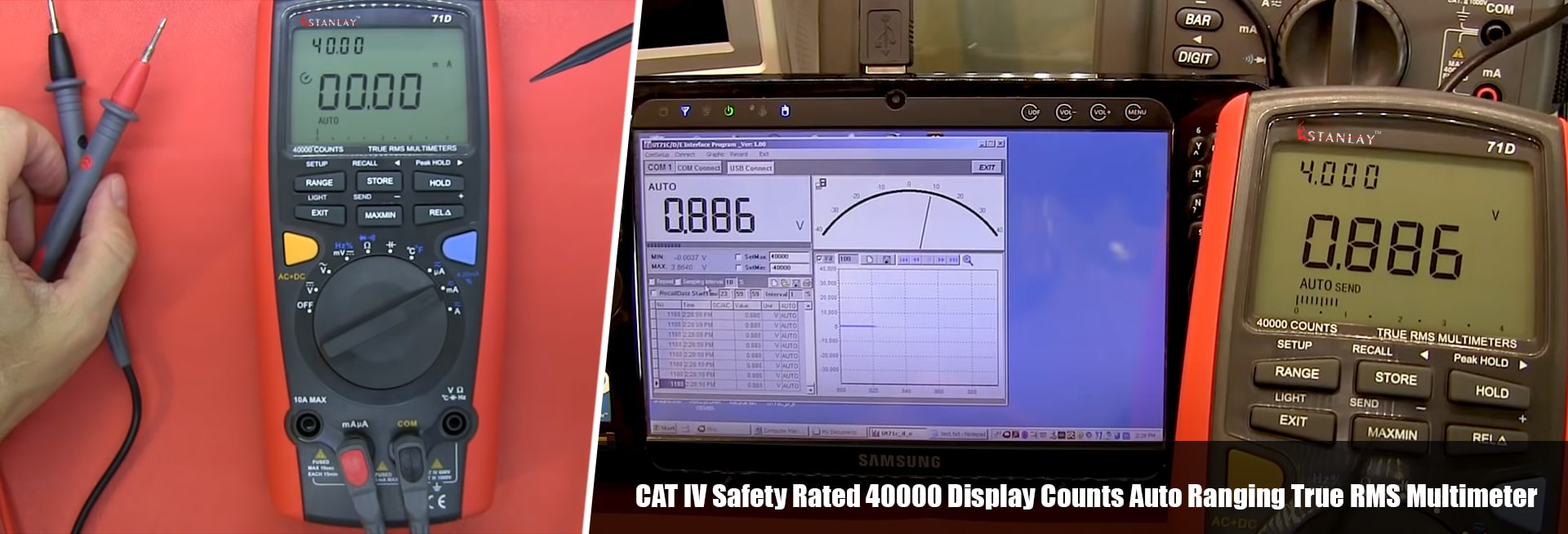 71D 40000 Counts True RMS Datalogging Multimeter